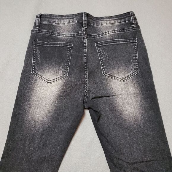 Shein black skinny high waist jeans Distressed - Picture 5 of 9